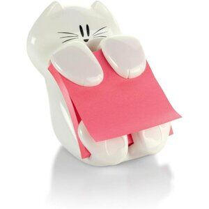 Note Dispenser Cat Design 3x3 in 1 Dispenser/Pack (CAT-330 -330 White)
